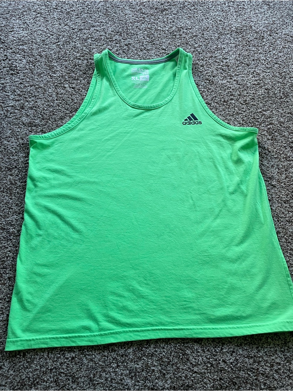 Adidas Climalite “Go-To Performance” Tank Top – Size XL – Neon Green